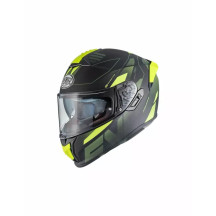 Casco Evoluzione PR — XL, amarillo fluorescente, negro mate